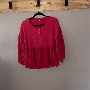 Boutique brand red blouse